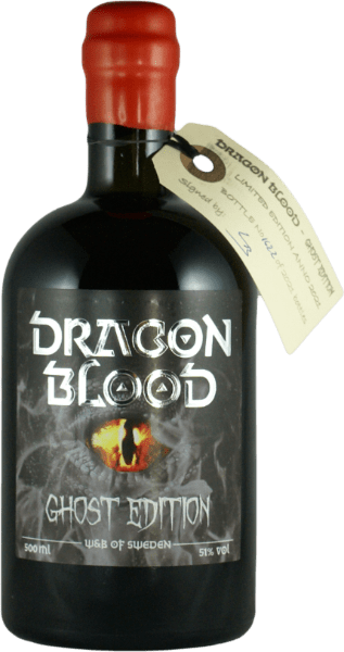 A bottle of Dragon Blood Ghost Edition